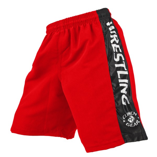 Clinch Gear Youth Wrestling Shorts Red